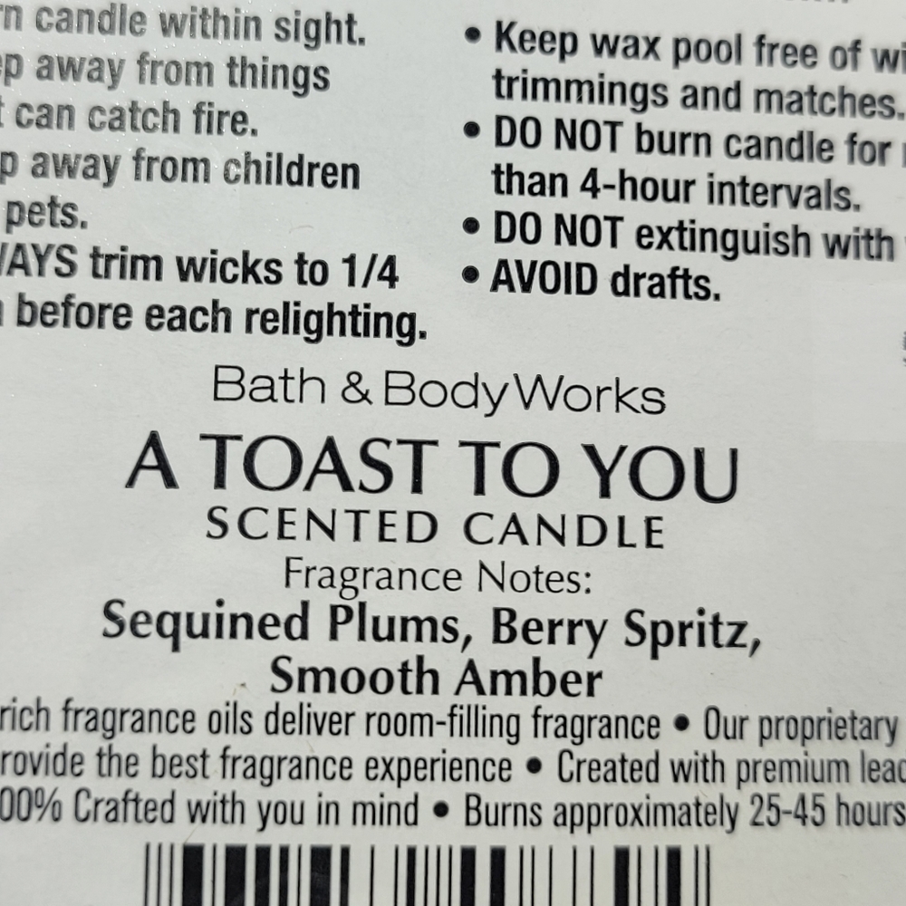 2 Bath & Body Works A Toast To You 3 Wick Candle Bundle - Picture 2 of 5
